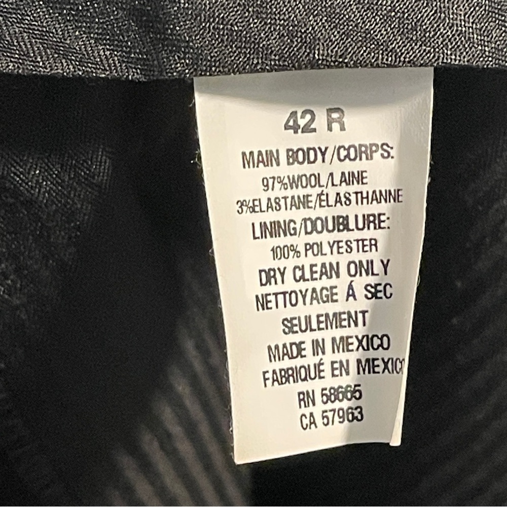 Nordstrom Dress Pants Black Trim Fit for Men 42W Unfinished - Picture 7 of 7